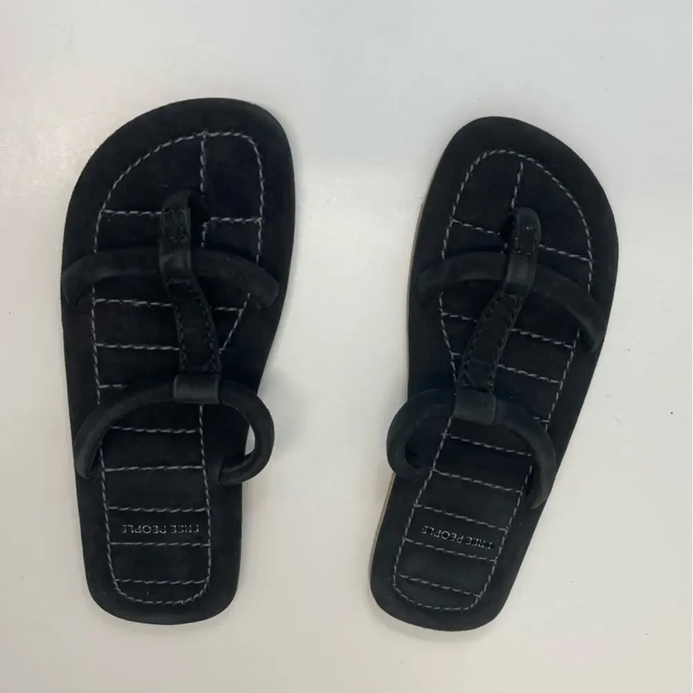 FREE PEOPLE‎ Black Strap Sandal Hadden